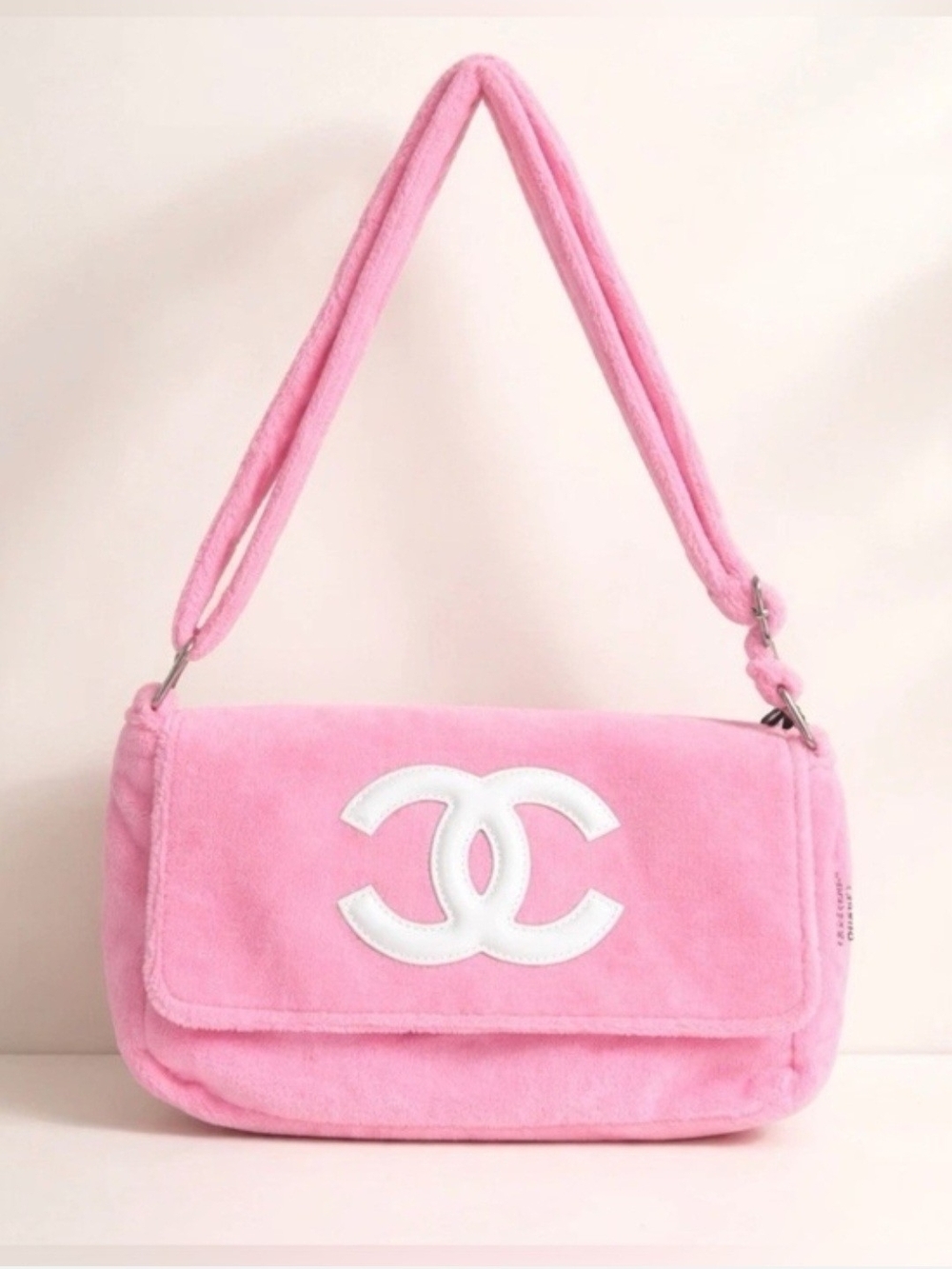 VIP Precision Pink Plush CC Logo Shoulder Bag